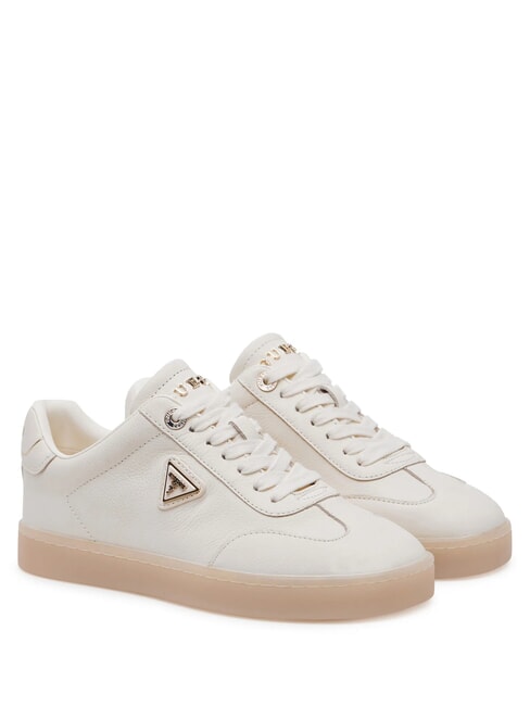 GUESS JAZLIE Leather sneakers ivory - Women’s shoes