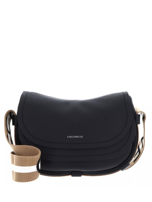 COCCINELLE RAQUEL S Mini shoulder bag, in leather noir/cuir - Women’s Bags