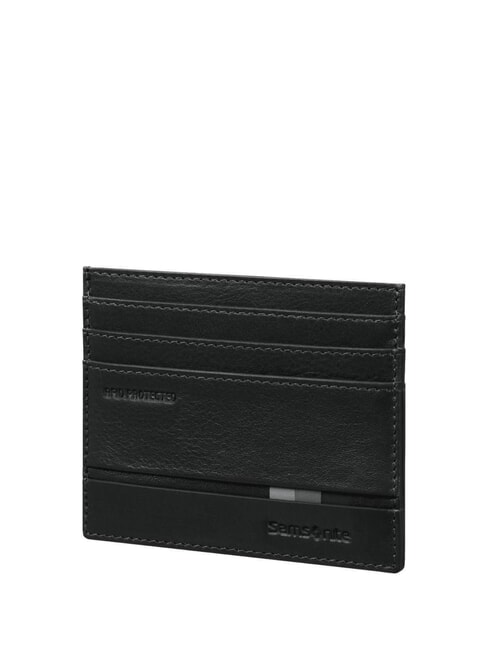 SAMSONITE FLAGGED 2.0 SLG  Leather card holder BLACK - Men’s Wallets
