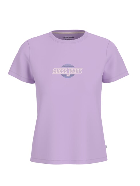GUESS JEANS SS CN REGULAR Short-sleeved T-shirt lilac flower - T-shirt