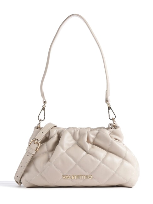 MARIO VALENTINO OCARINA Quilted clutch bag with shoulder strap ecru - Women’s Bags