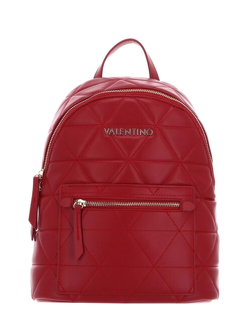 MARIO VALENTINO CARNABY Quilted backpack with pocket red - Women’s Bags