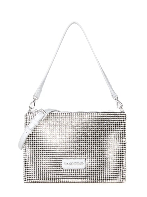 MARIO VALENTINO NABILAH Clutch bag with rhinestones and shoulder strap silver - Women’s Bags
