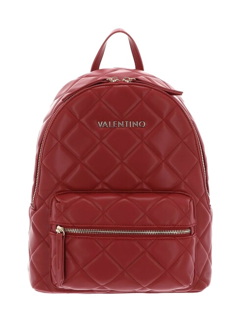 MARIO VALENTINO OCARINA Quilted backpack with pocket red - Women’s Bags