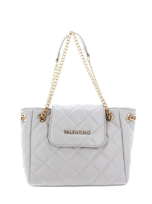 MARIO VALENTINO OCARINA Quilted bag with chain handles pearl - Women’s Bags