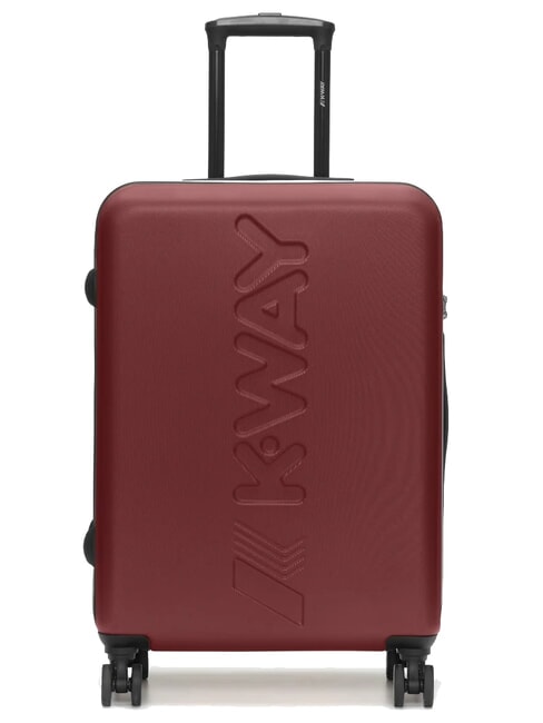 KWAY MAXILOGO Medium size trolley red brownish - blue - Rigid Trolley Cases