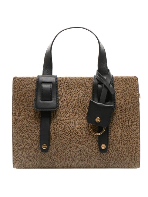 BORBONESE DEJEUNER Small Handbag, with shoulder strap natural op / black - Women’s Bags