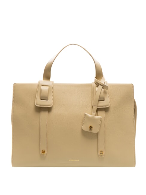 BORBONESE DEJEUNER  Handbag, with shoulder strap, in leather sand - Women’s Bags