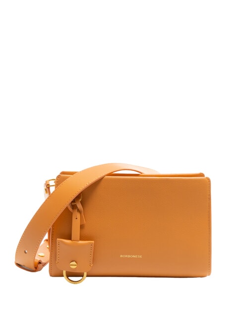 BORBONESE DEJEUNER Mini shoulder bag, in leather tangerines - Women’s Bags