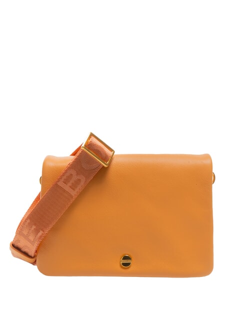 BORBONESE VITE Mini shoulder bag, in leather tangerines - Women’s Bags