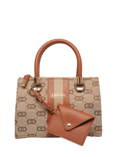 LIUJO MANHATTAN Jacquard fabric trunk bag natural - Women’s Bags