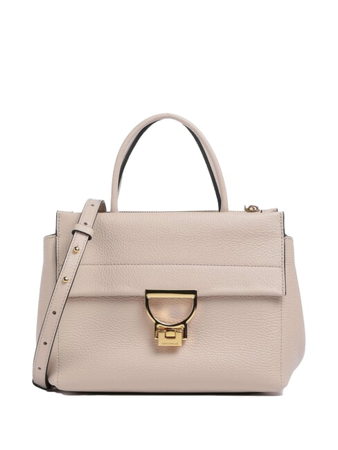 COCCINELLE ARLETTIS Hammered leather handbag rosette - Women’s Bags