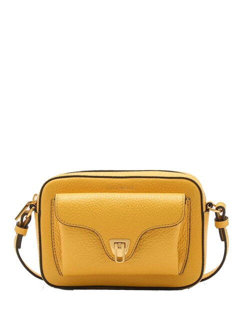 COCCINELLE BEAT SOFT Textured leather mini bag sunny - Women’s Bags