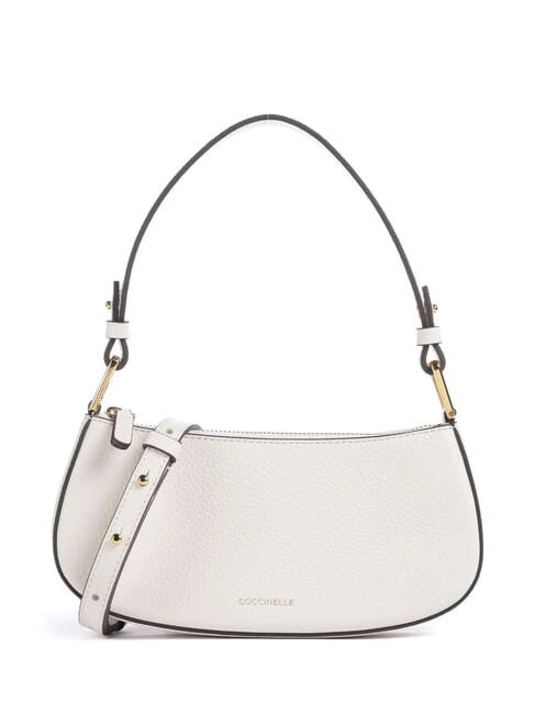 COCCINELLE MERVEILLE Shoulder bag in textured leather white - Women’s Bags
