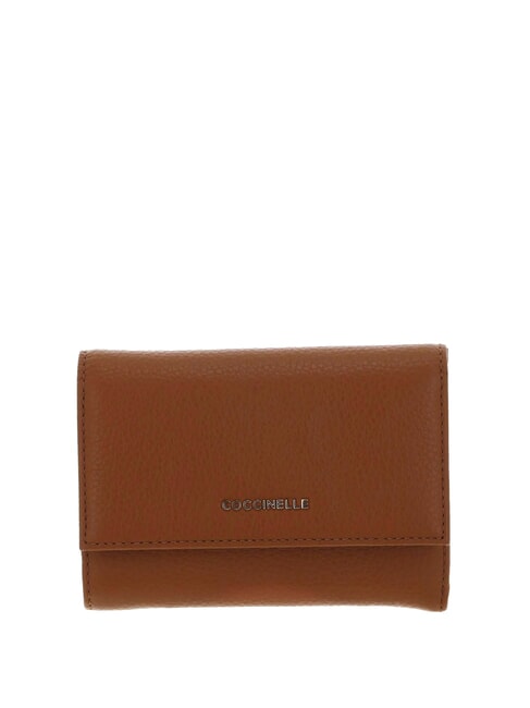 COCCINELLE METALLIC SOFT Hammered leather bifold wallet CUIR - Women’s Wallets
