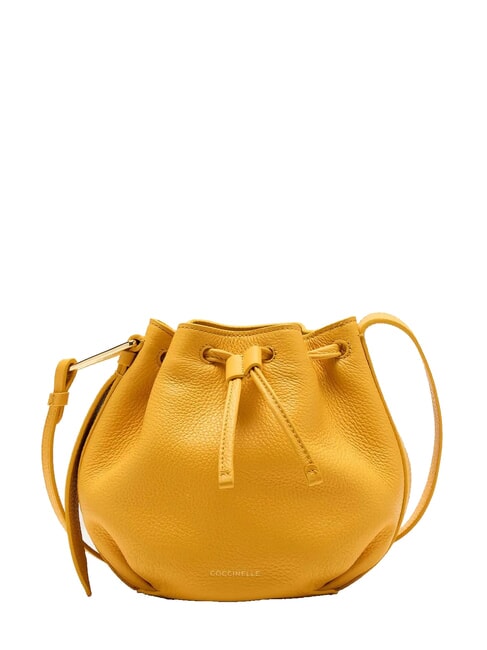COCCINELLE MALORY  Mini Leather Bucket sunny - Women’s Bags