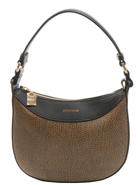 BORBONESE LA VOILE  Shoulder Hobo Bag natural op / black - Women’s Bags