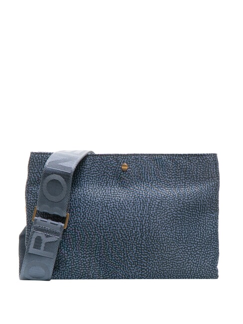 BORBONESE L'ECOLE NYLON Shoulder bag with three compartments denim - Women’s Bags