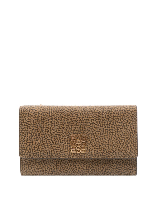 BORBONESE LETTERING PLATE COAT Medium wallet natural op / black - Women’s Wallets