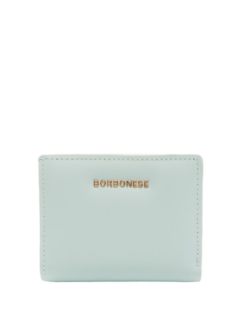 BORBONESE LETTERING Compact leather wallet marine - Women’s Wallets