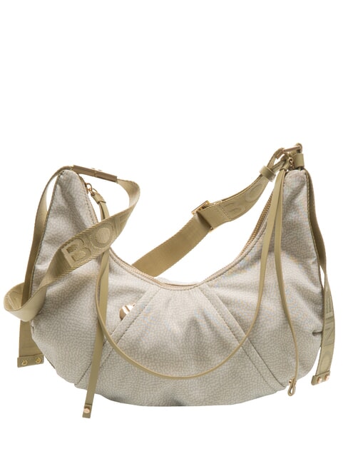 BORBONESE FOLD  Soft shoulder bag khaki - Women’s Bags
