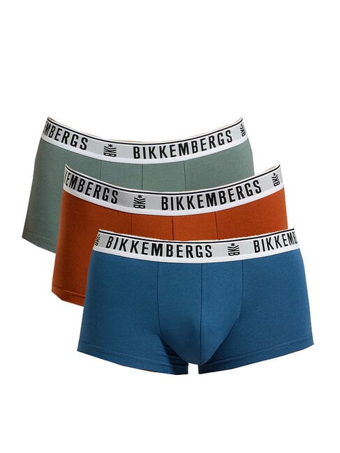 BIKKEMBERGS ELASTIC TRUNK 3 boxers red/blue/green - Men's briefs