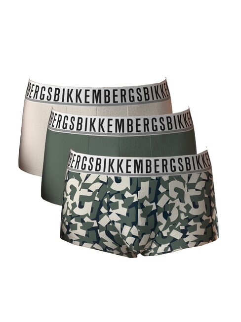 BIKKEMBERGS TRUNK MIX 3 boxers forest - Men's briefs