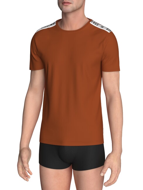 BIKKEMBERGS ELASTIC T-shirt brown - T-shirt