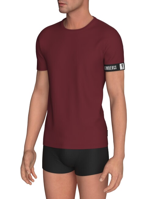 BIKKEMBERGS NEW PUPINO T-shirt Bordeaux - T-shirt