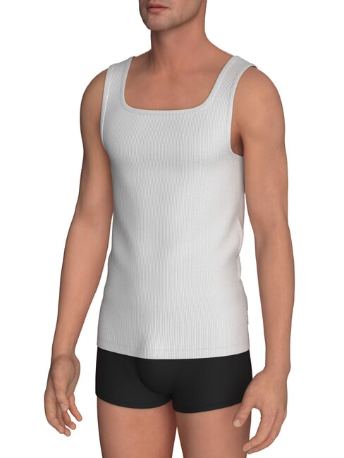 BIKKEMBERGS NEW CLASSIC Ribbed tank top white - T-shirt