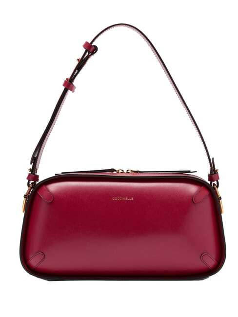 COCCINELLE MALETA CALF Smooth leather shoulder bag sangria - Women’s Bags