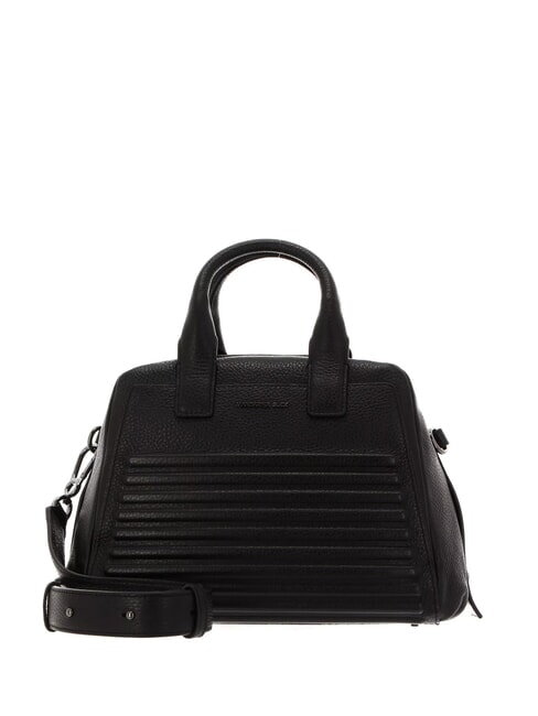 MANDARINA DUCK I-CON Leather dome bag with shoulder strap Black - Women’s Bags