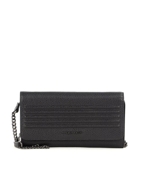 MANDARINA DUCK I-CON Leather wallet clutch Black - Women’s Wallets