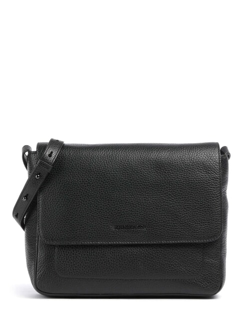 MANDARINA DUCK MELLOW LEATHER Leather shoulder bag with flap Black - Women’s Bags