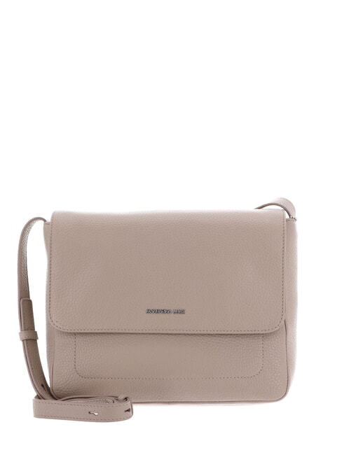 MANDARINA DUCK MELLOW LEATHER Leather shoulder bag with flap warm taupe - Women’s Bags