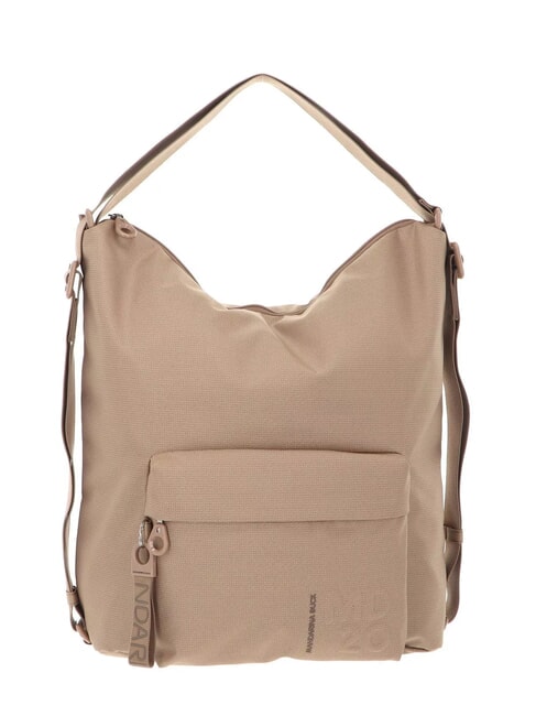 MANDARINA DUCK MD20 Bag convertible into a backpack warm taupe - Women’s Bags