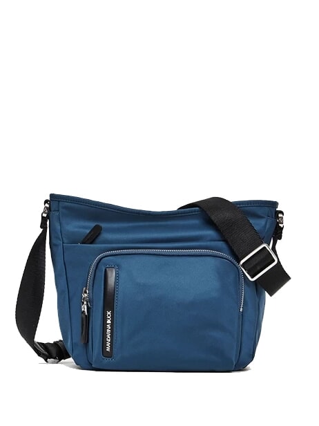 MANDARINA DUCK HUNTER Nylon shoulder bag with pocket scuba blue - Women’s Bags