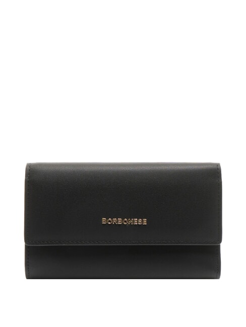 BORBONESE LETTERING  Leather wallet Black - Women’s Wallets