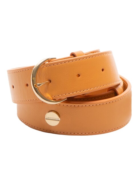 BORBONESE VITE Leather belt tangerines - Belts