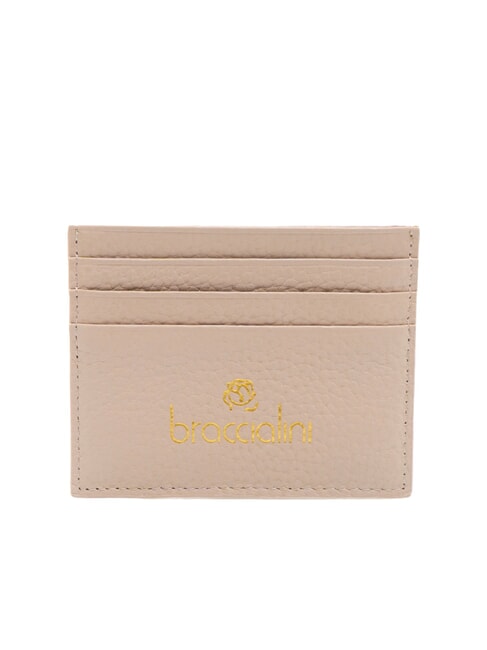 BRACCIALINI BASIC Leather credit card holder face powder - Women’s Wallets