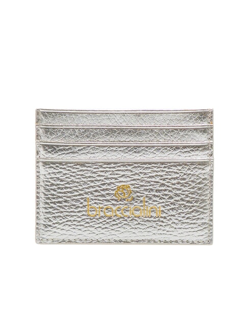BRACCIALINI BASIC Leather credit card holder silver - Women’s Wallets