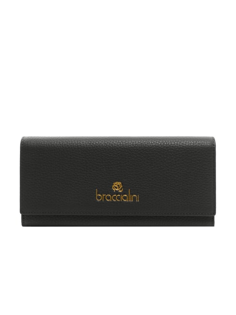 BRACCIALINI BASIC Large continental leather wallet black - Women’s Wallets