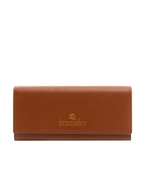 BRACCIALINI BASIC Large continental leather wallet brown - Women’s Wallets