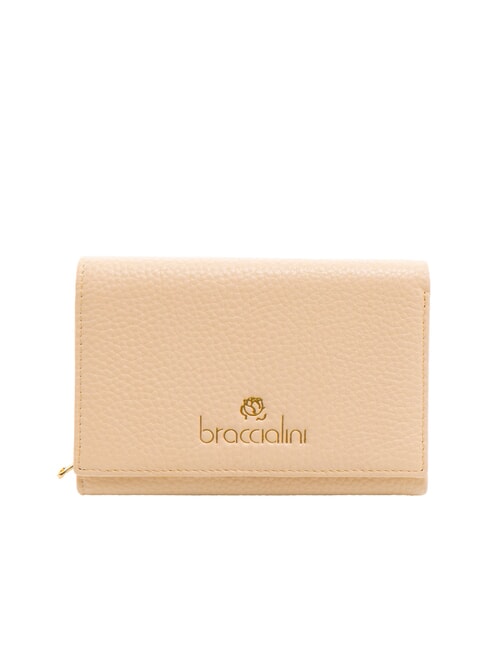BRACCIALINI BASIC Medium Leather Wallet beige - Women’s Wallets