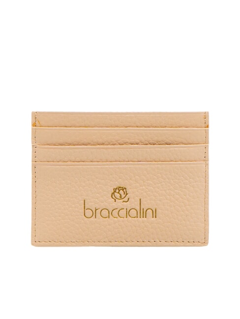 BRACCIALINI BASIC Leather credit card holder beige - Women’s Wallets