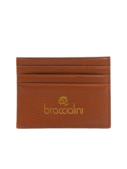 BRACCIALINI BASIC Leather credit card holder brown - Women’s Wallets