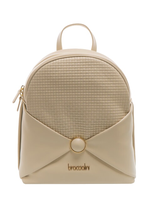 BRACCIALINI NAOMI Round leather backpack beige - Women’s Bags