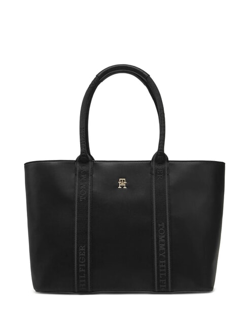 TOMMY HILFIGER TH LOGOTAPE Shoulder tote bag black - Women’s Bags