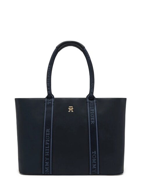 TOMMY HILFIGER TH LOGOTAPE Shoulder tote bag space blue - Women’s Bags