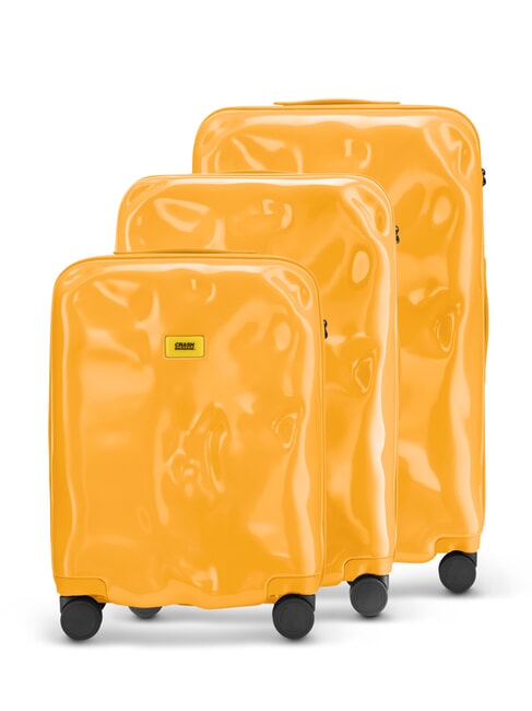 CRASH BAGGAGE ICON TONE ON TONE Set of 3 trolleys: cabin+medium+large melon - Trolley Set